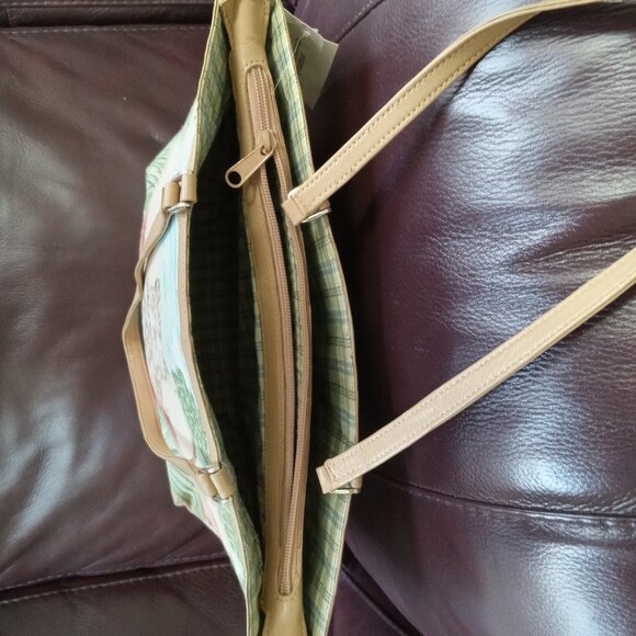 $100 NWT! Exquisite Tote w/Sparkly Flowers & Leopard - Picture 8 of 12